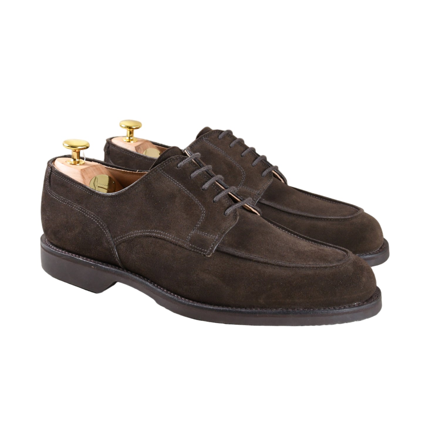 Dover Derby, Dark Brown Suede 'Wedge' by Crockett & Jones