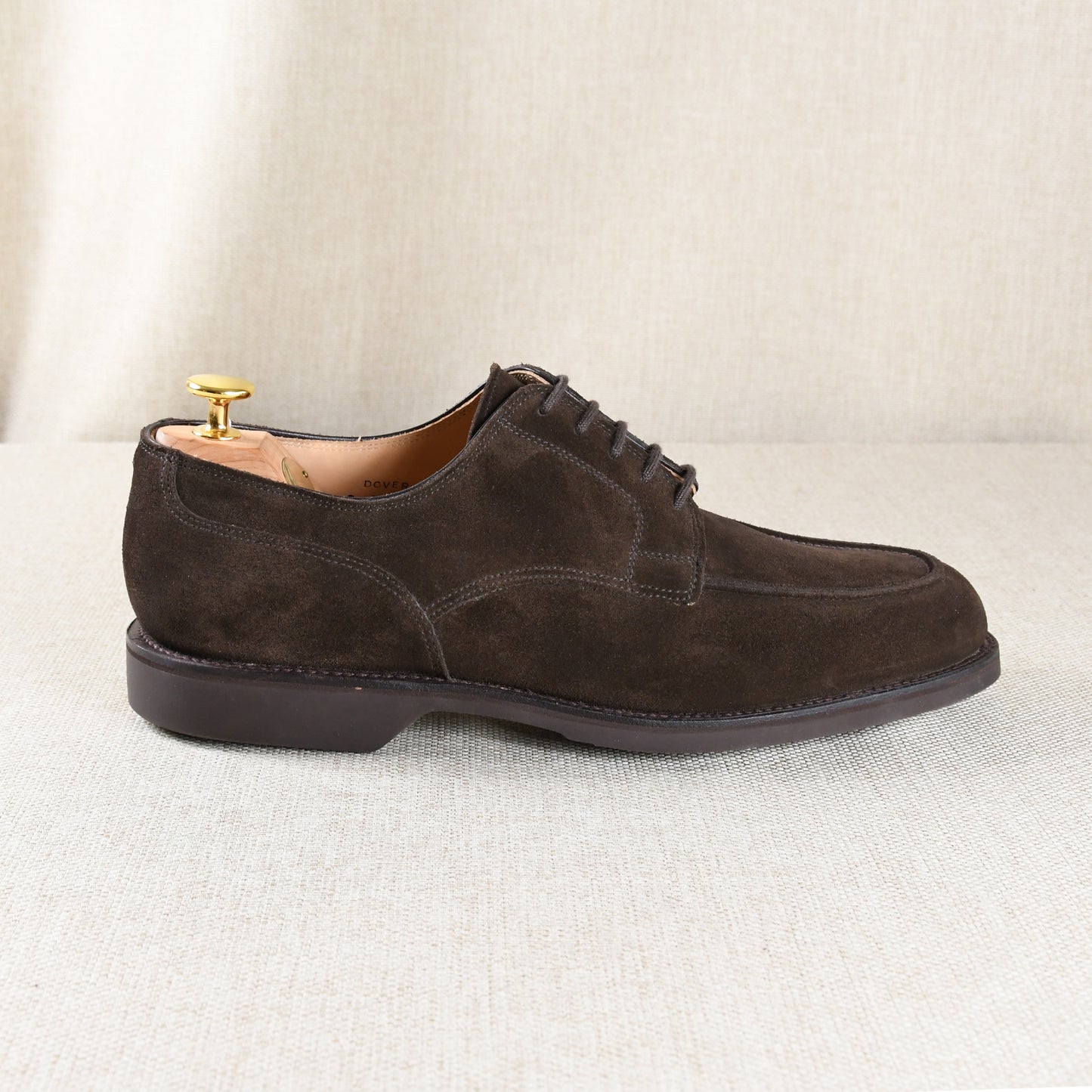 Dover Derby, Dark Brown Suede 'Wedge' by Crockett & Jones