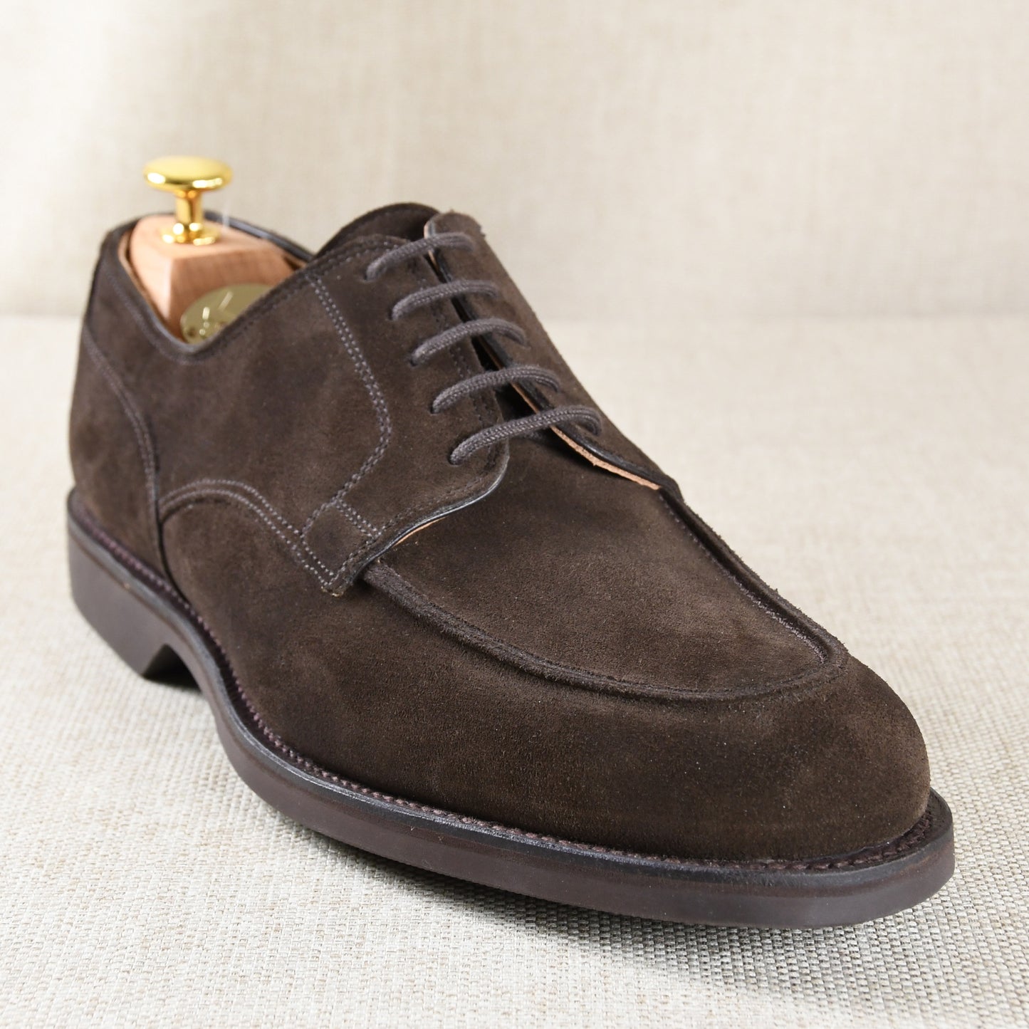 Dover Derby, Dark Brown Suede 'Wedge' by Crockett & Jones