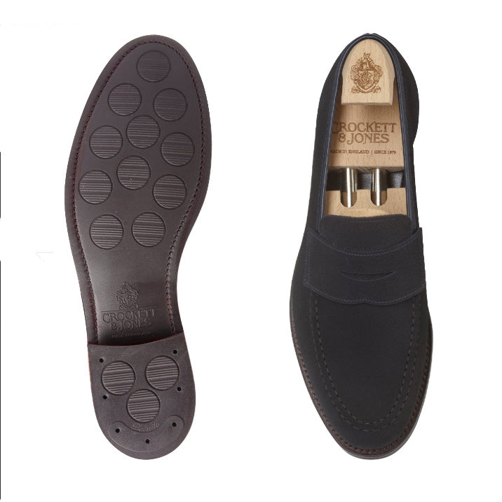 Harvard II Navy Suede ‘City’ Crockett & Jones