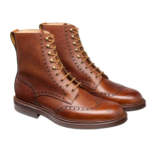 Islay Tan Scotch Grain ‘Dainite’ Derby Boot, Crockett & Jones