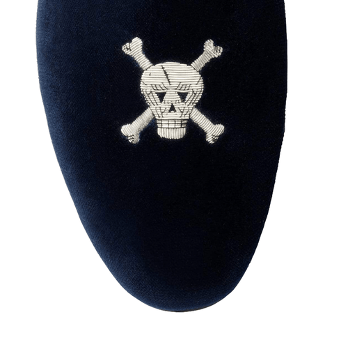 Albert Slipper Navy Skull & Crossbone, Crockett & Jones - Hammargruppen