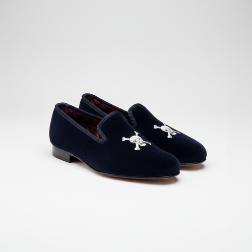 Albert Slipper Navy Skull & Crossbone, Crockett & Jones - Hammargruppen