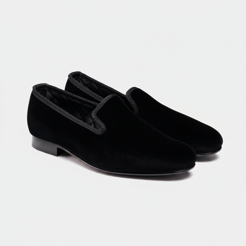 Albert Slipper Plain Black, Crockett & Jones