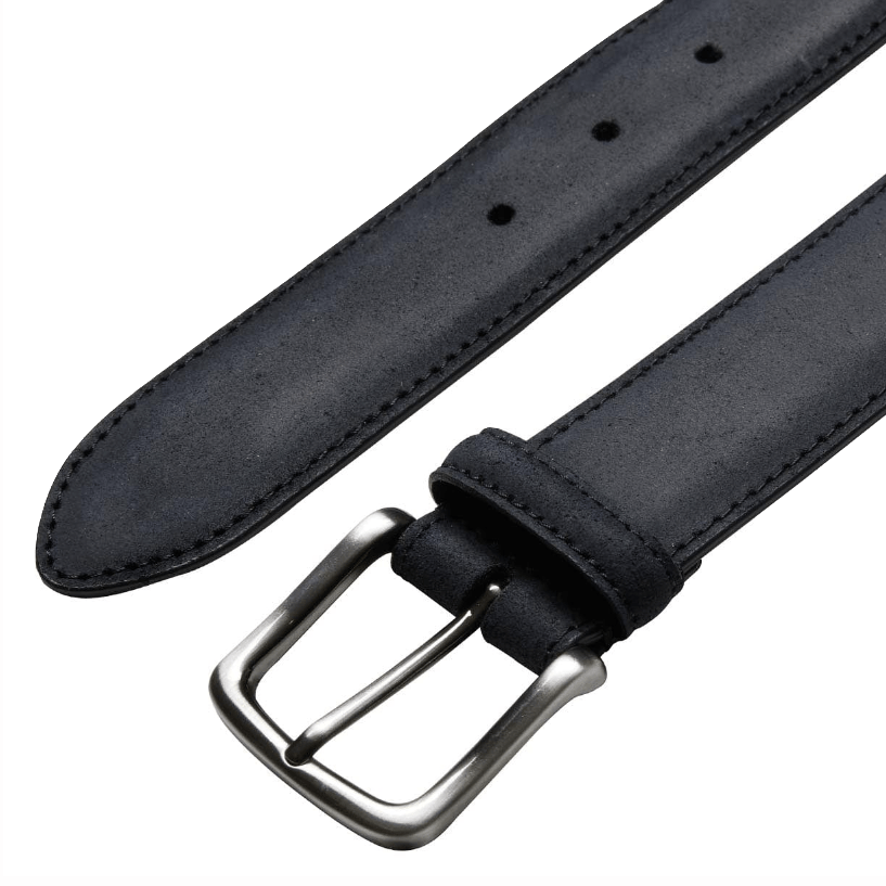 Crockett & Jones Black Rough-Out Suede Belt – Men's Belt