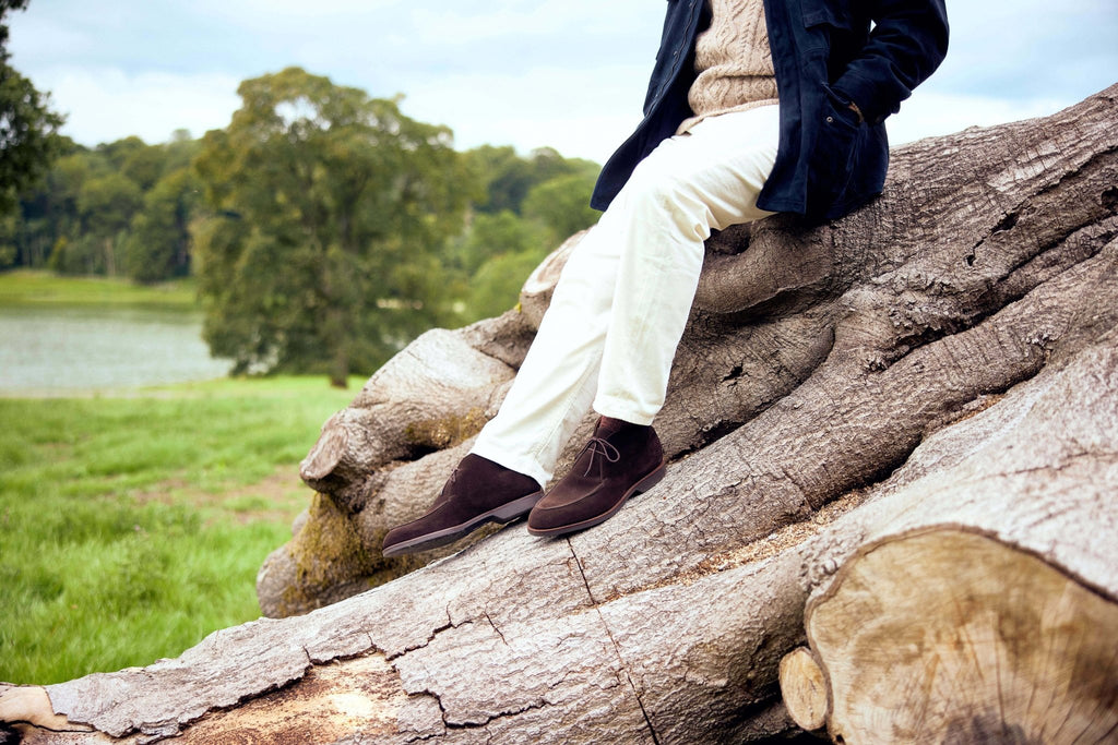 Bibury Chukka Boot, Dark Brown Suede ‘Wedge’ Crockett & Jones - Hammargruppen