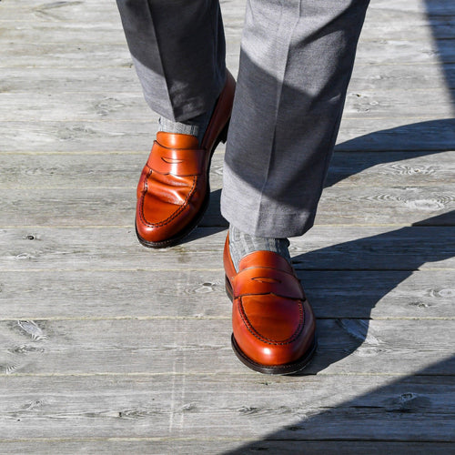 Boston Penny Loafer, Chestnut Calf ‘City’ Crockett & Jones - Hammargruppen