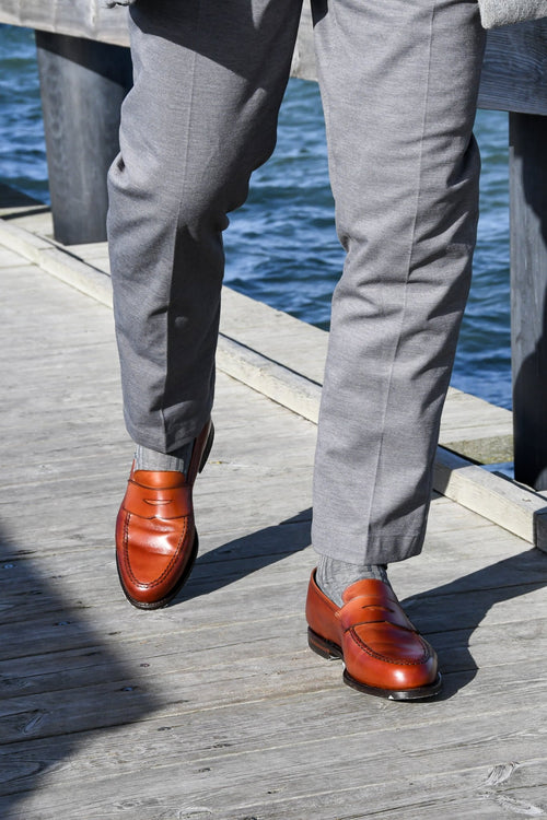 Boston Penny Loafer, Chestnut Calf ‘City’ Crockett & Jones - Hammargruppen