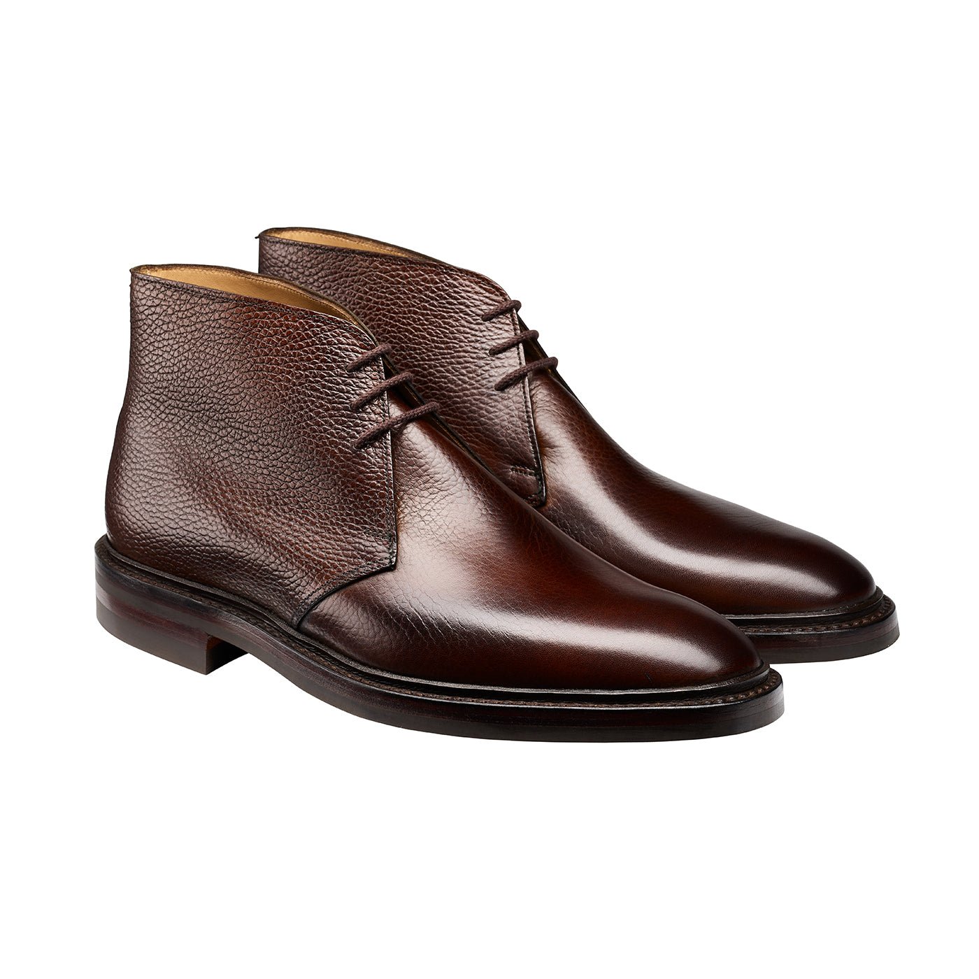 Brecon Chukka Boot, Dark Brown Country Calf Grain ‘Dainite’ Crockett & Jones - Hammargruppen