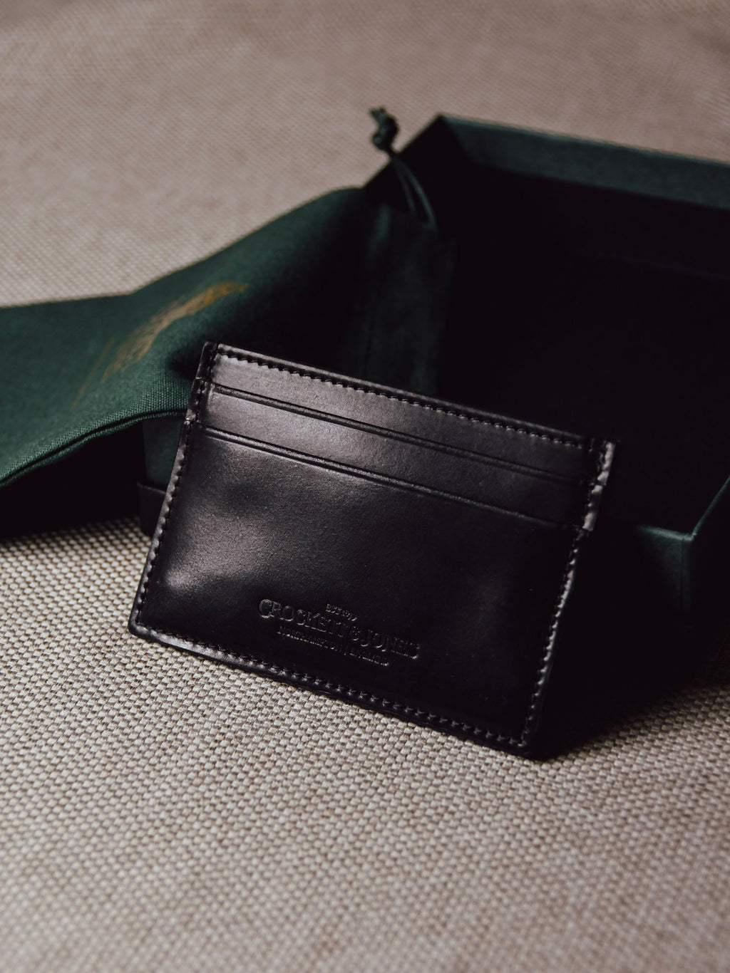 Korthållare Svart Shell Cordovan - Crockett & Jones