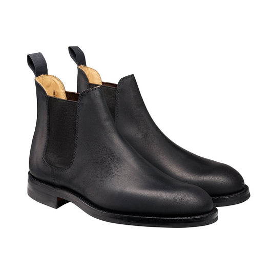 Chelsea 5 Boot, Black Rough - Out Suede ‘Dainite’ Crockett & Jones - Hammargruppen