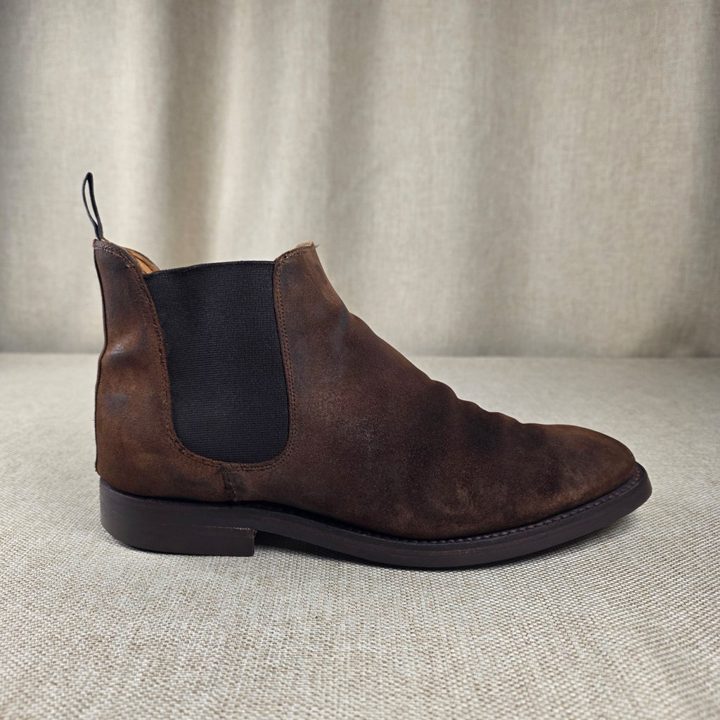 Chelsea 5 Boot, Dark Brown Rough - Out Suede ‘Dainite’ (8,5E) Crockett & Jones - Hammargruppen
