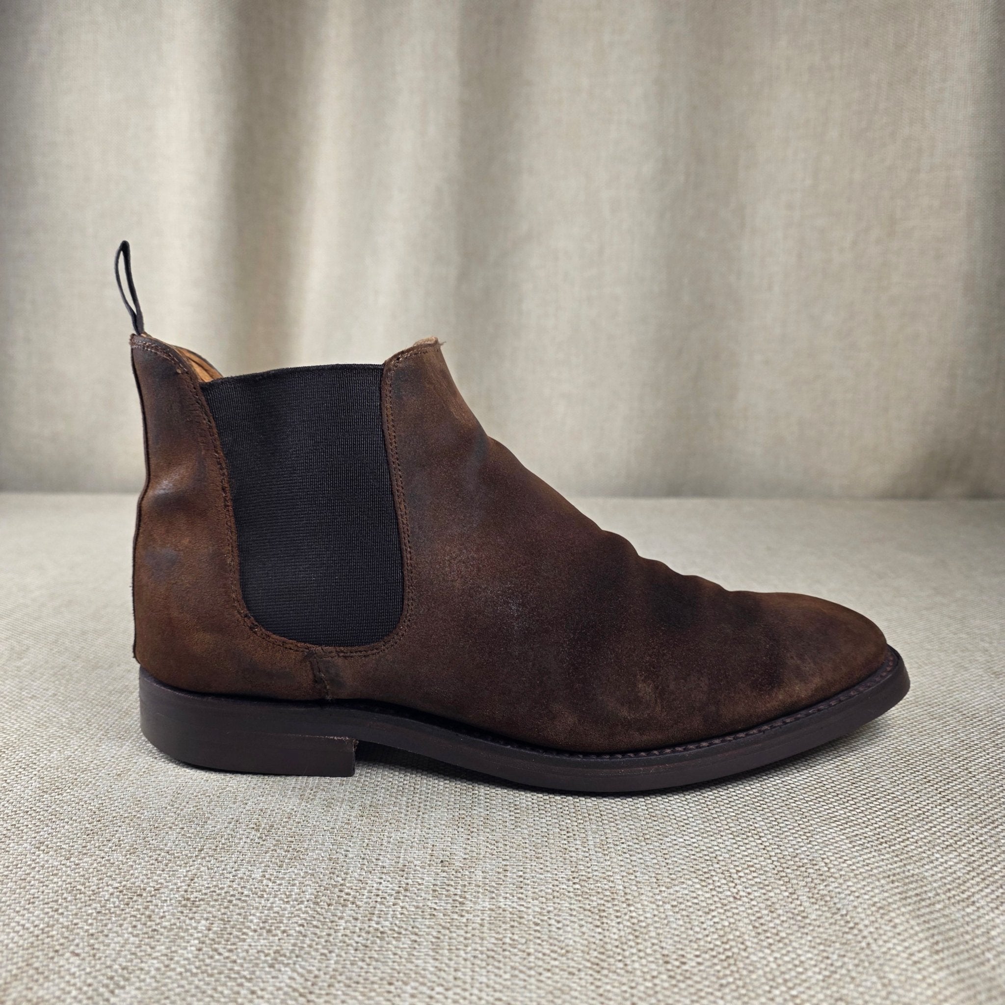 Chelsea 5 Boot, Dark Brown Rough - Out Suede ‘Dainite’ (8,5E) Crockett & Jones - Hammargruppen