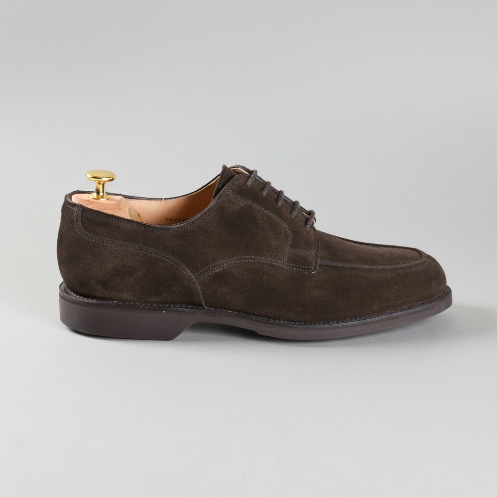 Dover Derby, Dark Brown Suede 'Wedge' Crockett & Jones - Hammargruppen