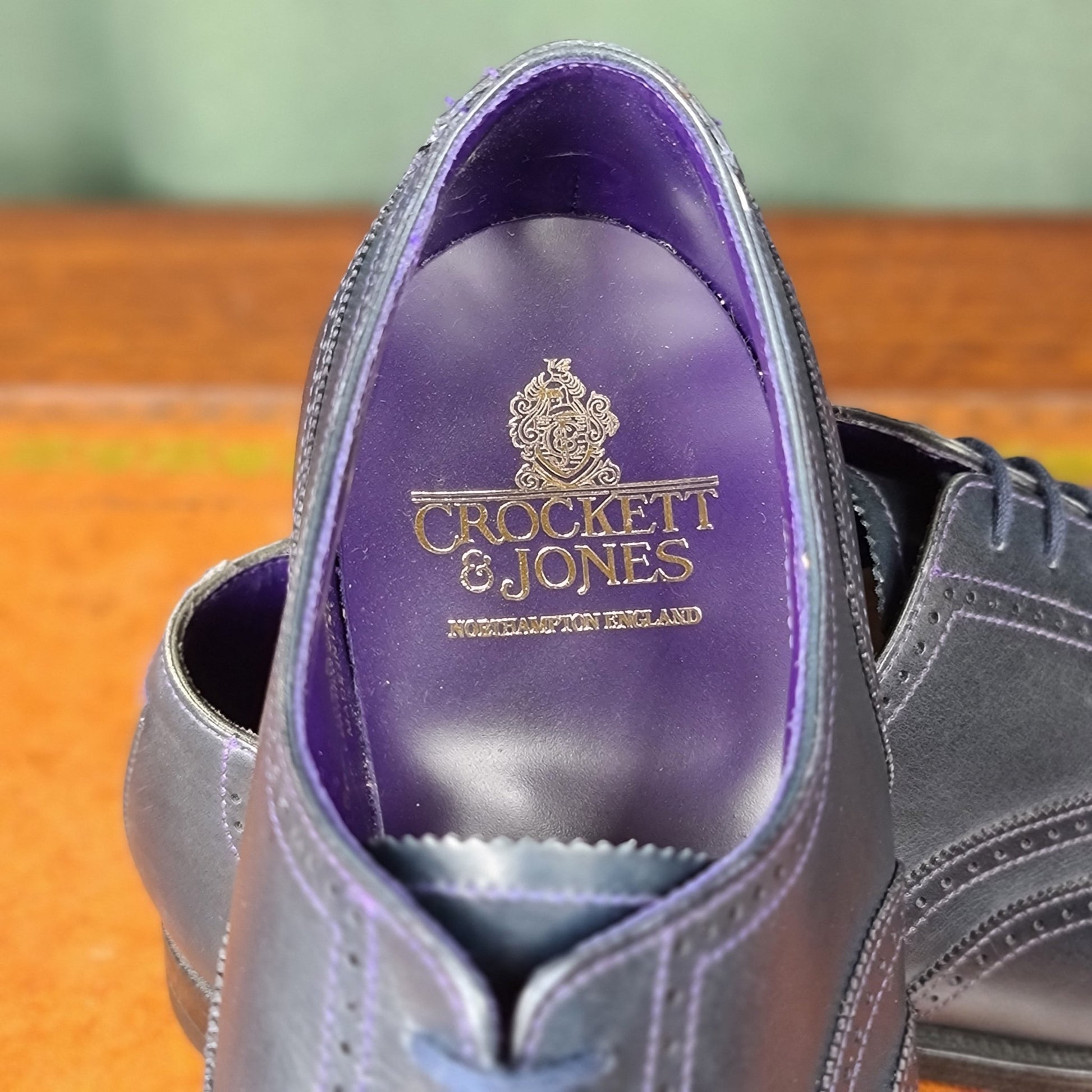 Drummond Navy Calf 'Purple Collection' (8,5F) Crockett & Jones - Hammargruppen