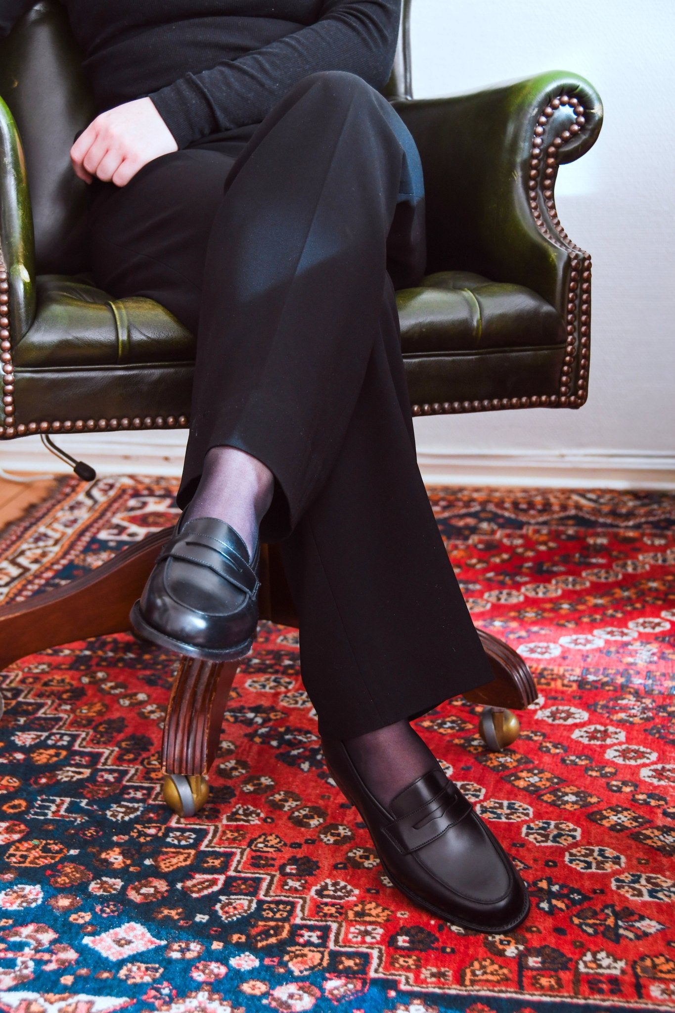 Elise Penny Loafer, Black Calf, Crockett & Jones - Hammargruppen