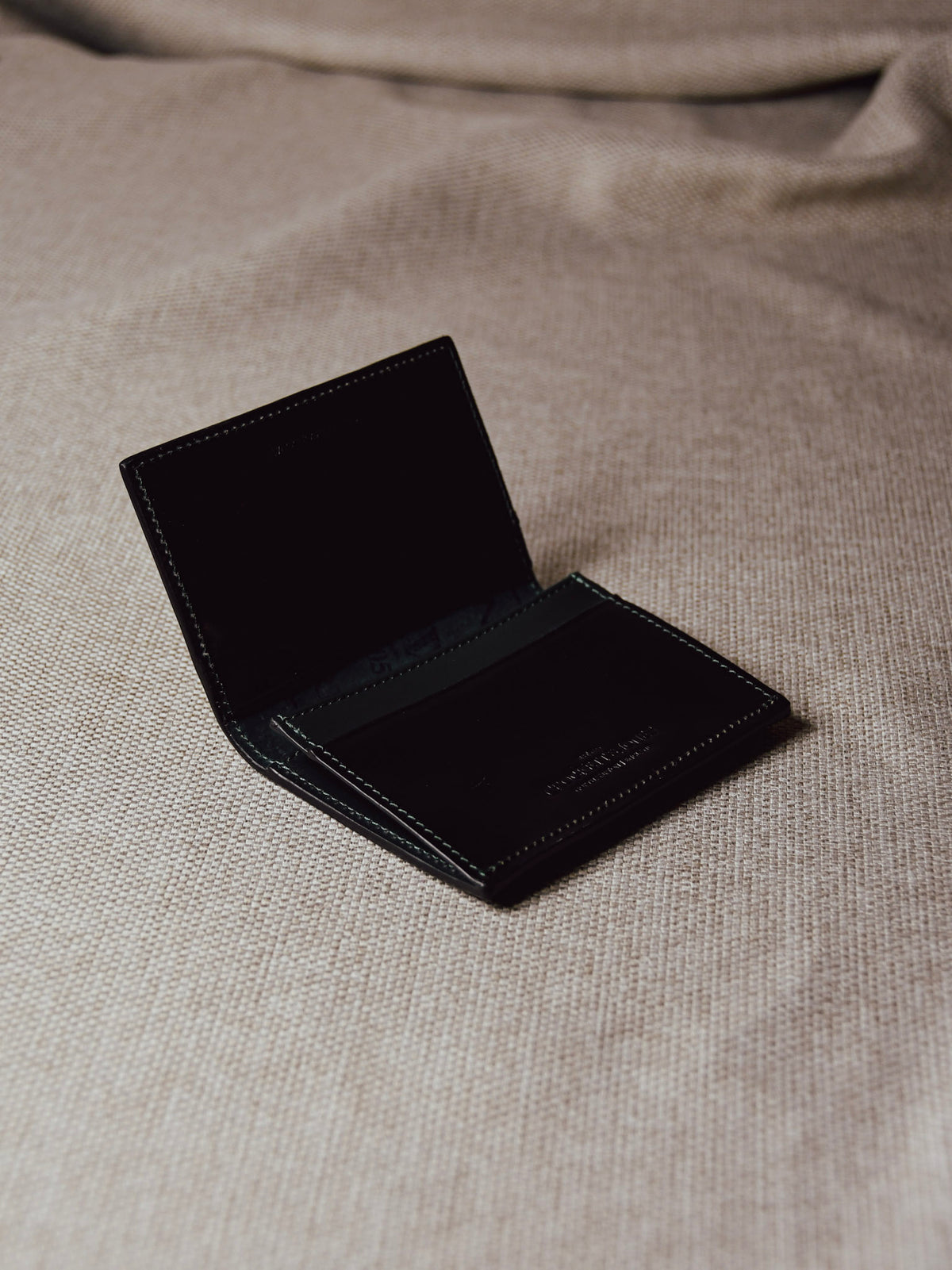 Folded Card Case – Black Shell Cordovan - Crockett & Jones