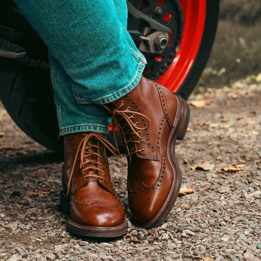 Grace II Boot, Tan Scotch Country Grain 'Dainite' Crockett & Jones - Hammargruppen