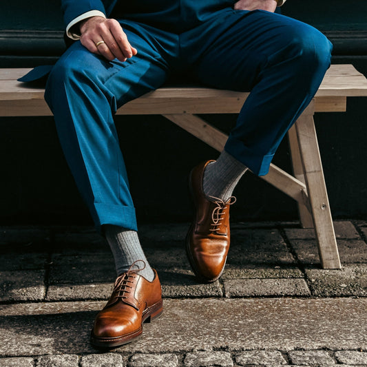 Grasmere Derby, Tan Scotch Grain ‘Dainite’ Crockett & Jones - Hammargruppen