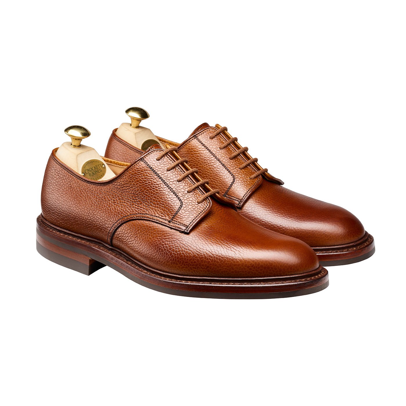 Grasmere Derby, Tan Scotch Grain ‘Dainite’ Crockett & Jones - Hammargruppen