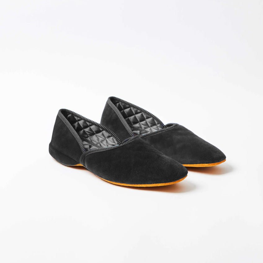 Grecian Slipper Black Suede, Bowhill & Eliott - Hammargruppen