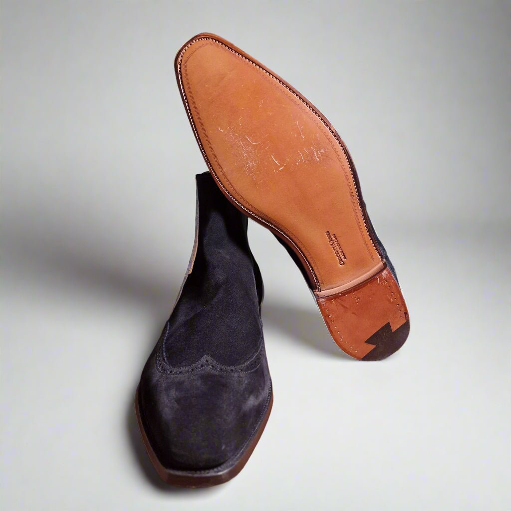 Greenwich Chelsea Boot, Black Suede (11.5E) Crockett & Jones - Hammargruppen