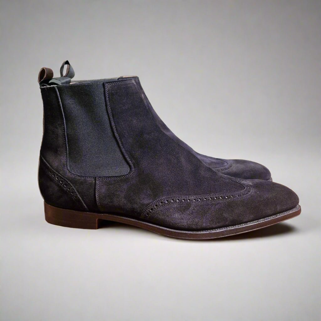 Greenwich Chelsea Boot, Black Suede (11.5E) Crockett & Jones - Hammargruppen