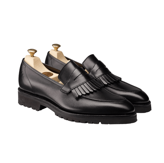 Julia Penny Loafer, Black Calf 'Vibram' Crockett & Jones - Hammargruppen