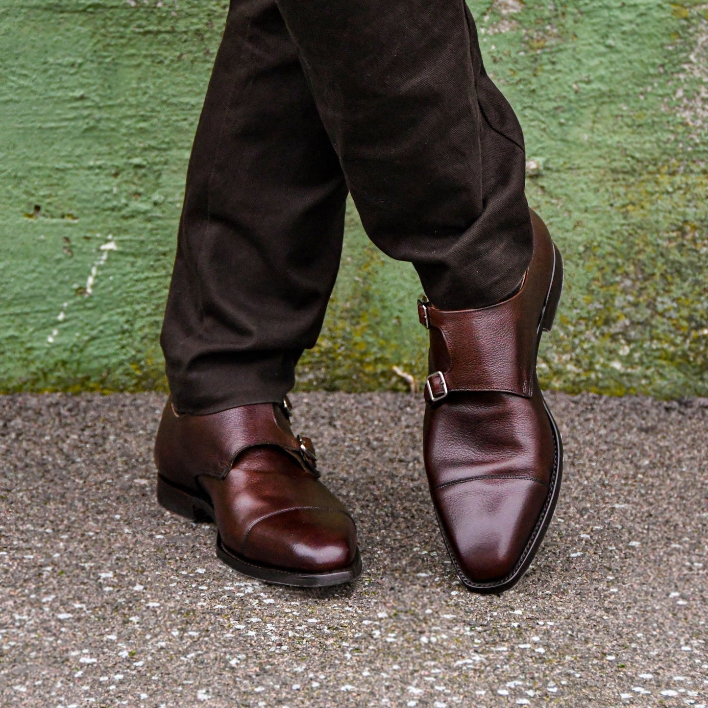 Lowndes Monk Strap, Dark Brown Pebble Grain 'City' Crockett & Jones - Hammargruppen