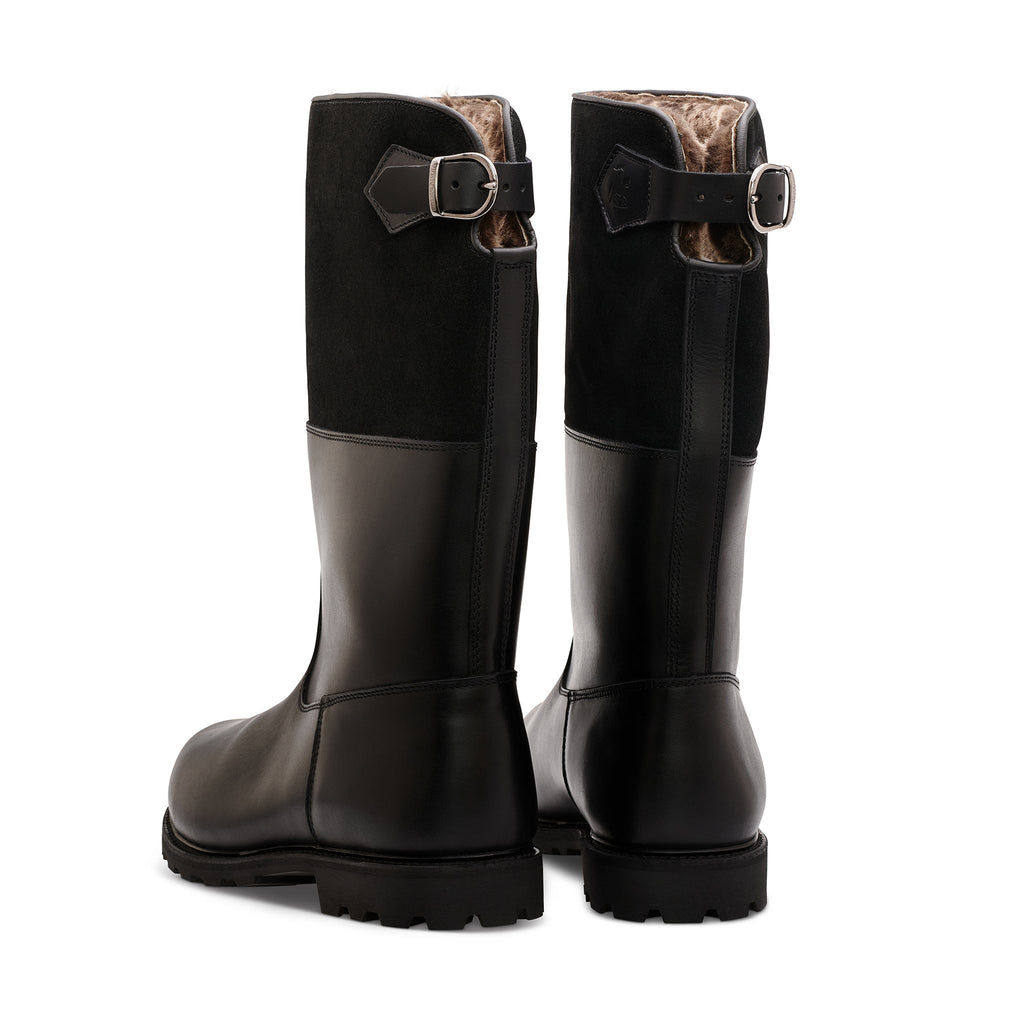 Maronibrater Boot, Black Calf Suede, Searling lining, Ludwig Reiter - Hammargruppen