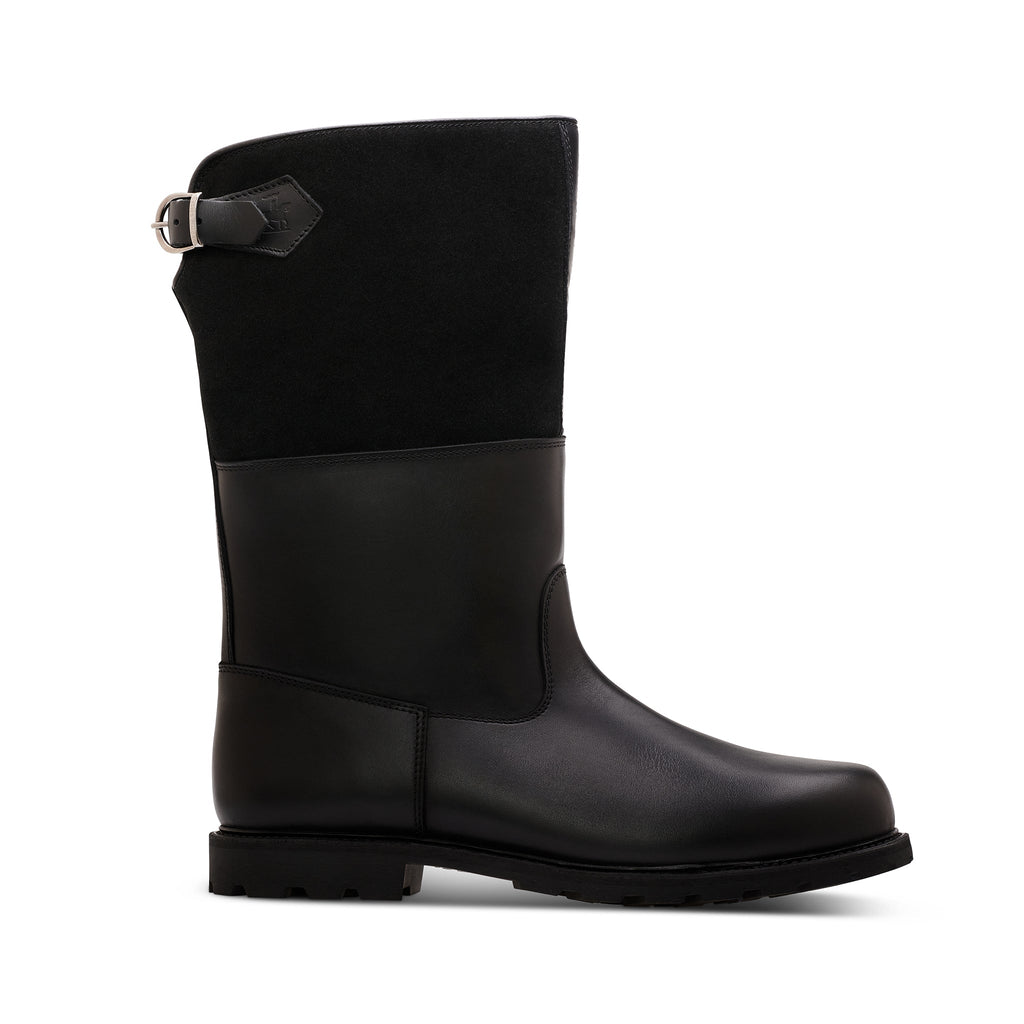 Maronibrater Boot, Black Calf Suede, Searling lining, Ludwig Reiter - Hammargruppen
