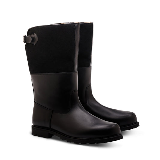 Maronibrater Boot, Black Calf Suede, Searling lining, Ludwig Reiter - Hammargruppen