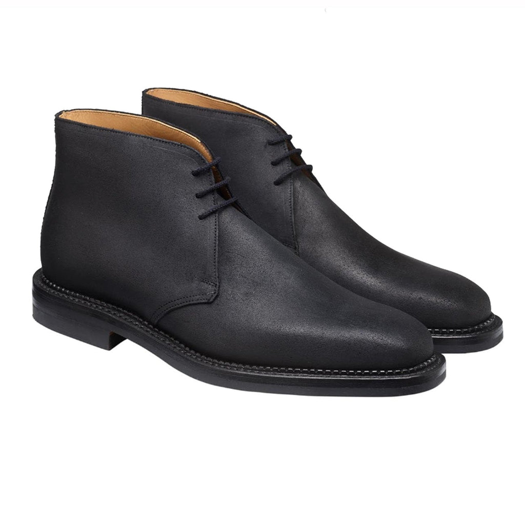Molton Chukka Boot, Black Rough - Out Suede ‘Dainite’ Crockett & Jones - Hammargruppen