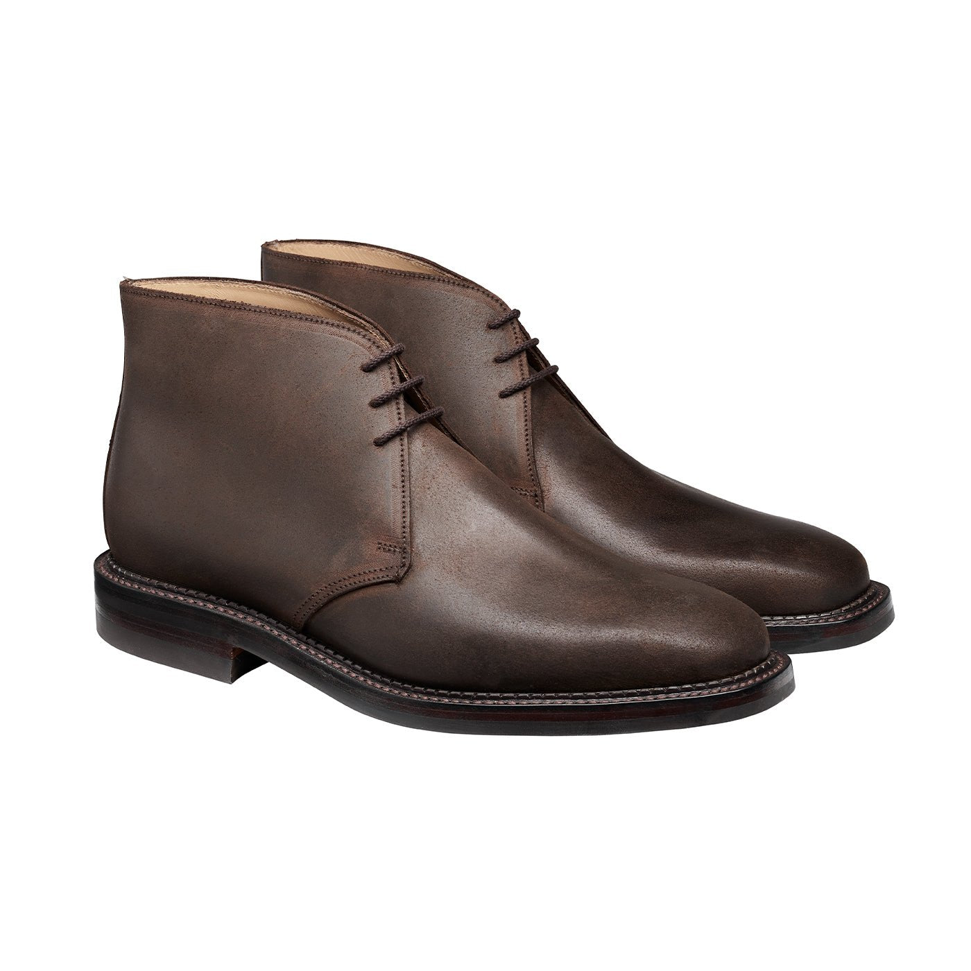 Molton Chukka Boot, Dark Brown Rough - Out Suede ‘Dainite’ Crockett & Jones - Hammargruppen
