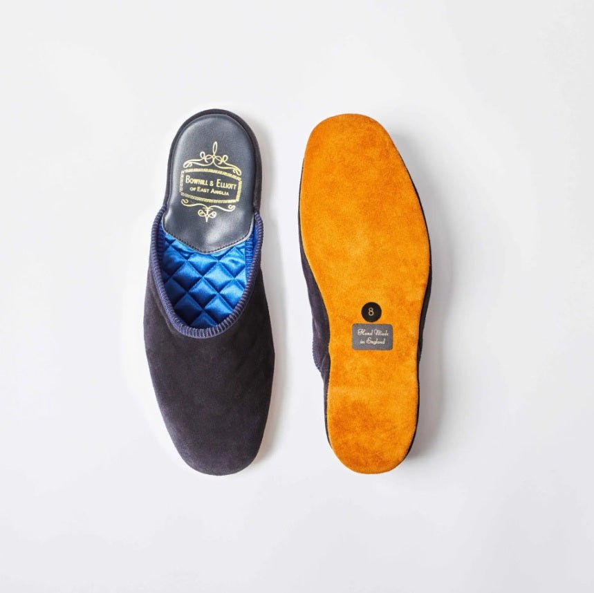 Mule Slipper Navy Suede, Bowhill & Eliott - Hammargruppen