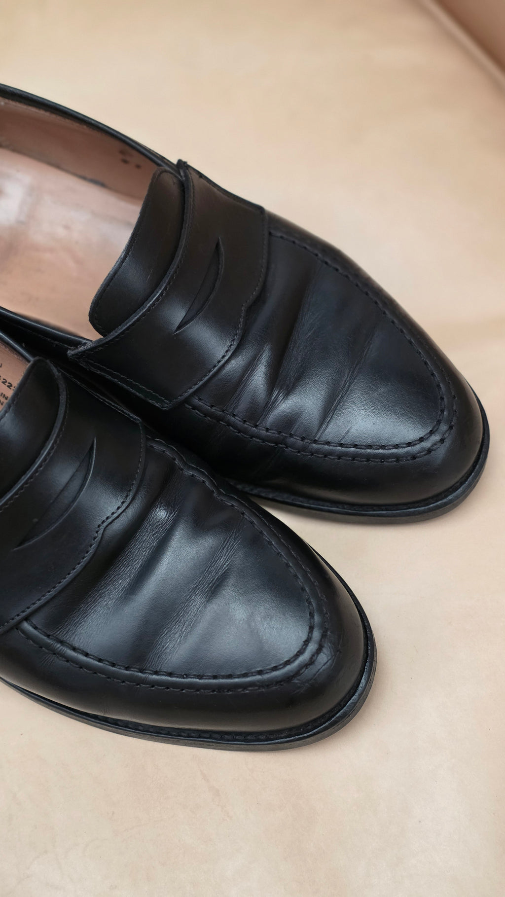 Boston Penny Loafer, Black Calf 'City' (UK 8,5E) Crockett & Jones - PRE-OWNED