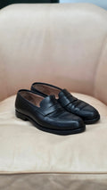 Boston Penny Loafer, Black Calf 'City' (UK 8,5E) Crockett & Jones - PRE-OWNED