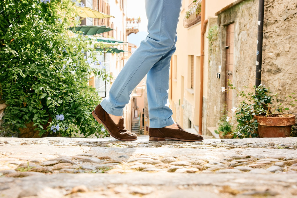 Salcombe Loafer, Dark Brown Suede 'Superflex' Crockett & Jones - Hammargruppen