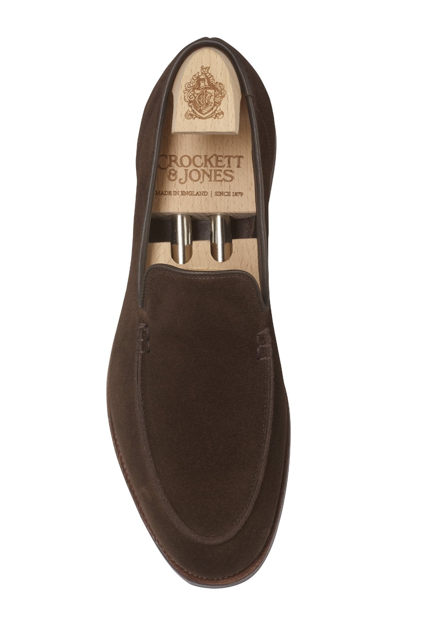 Salcombe Loafer, Dark Brown Suede 'Superflex' Crockett & Jones - Hammargruppen