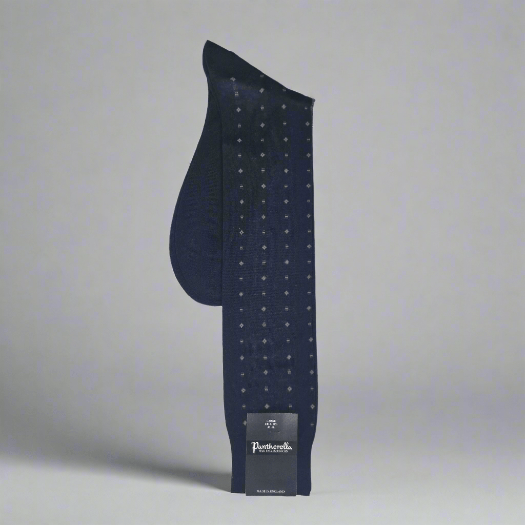 Strumpa Svart, Lång, (Large) Bomull, Pantherella - Hammargruppen