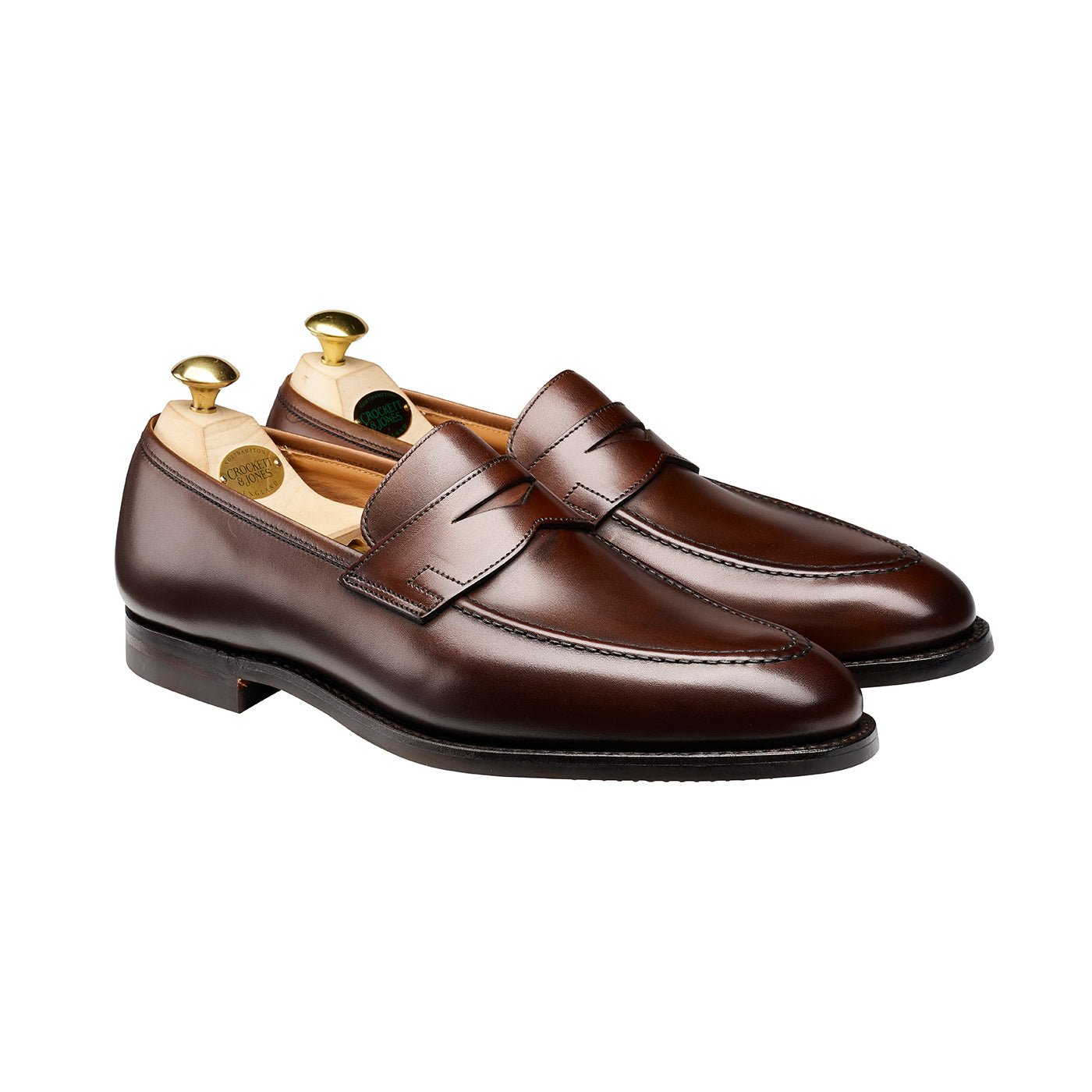 Sydney Penny Loafer, Dark Brown Burnished Calf ‘City’ Crockett & Jones - Hammargruppen