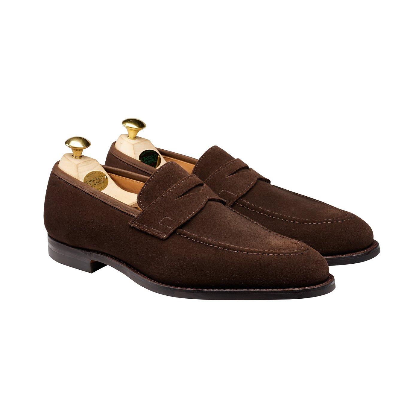 Sydney Penny Loafer, Dark Brown Suede ‘City’ Crockett & Jones - Hammargruppen