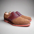 Telford Snuff Suede & Burgundy Cordovan (13F) Crockett & Jones - Hammargruppen
