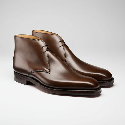 Tetbury Chukka Boot, Dark Brown Wax Calf ‘Dainite’ Crockett & Jones - Hammargruppen