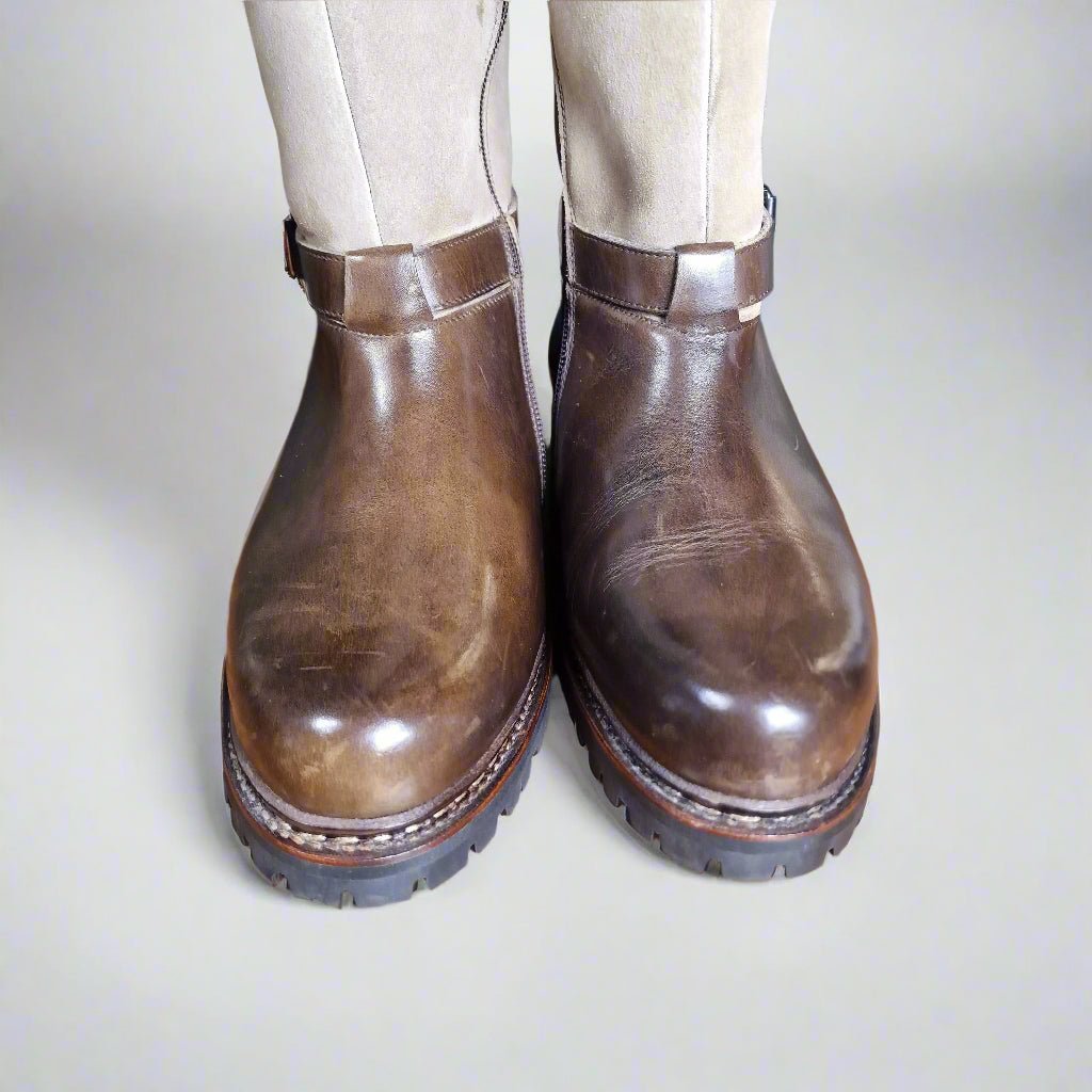 Woody Dark Brown Calf & Beige Nubuck (5E) John Brommel's - Hammargruppen