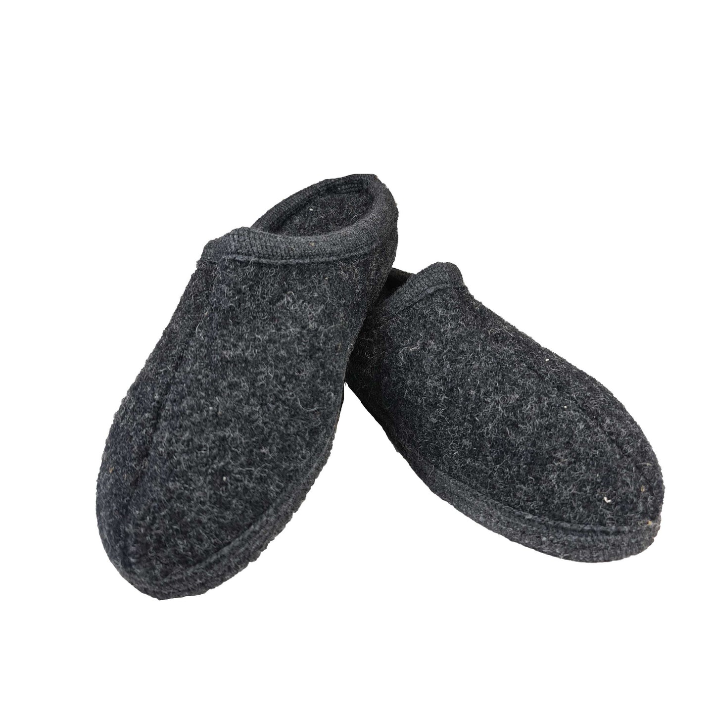 Wool Original, Gray melange wool slippers