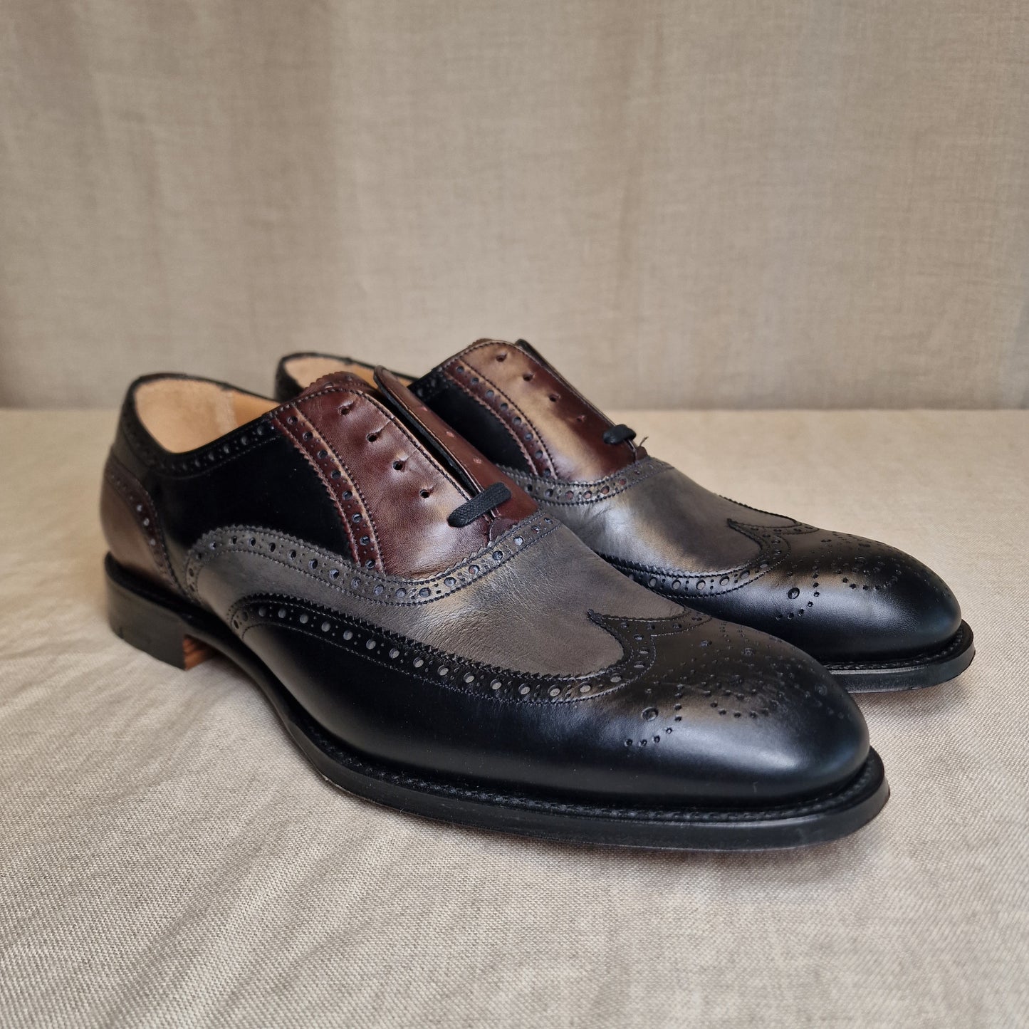 James II Black/Grey/Burgundy Calf (8F & 8.5F) Joseph Chenaey & Sons