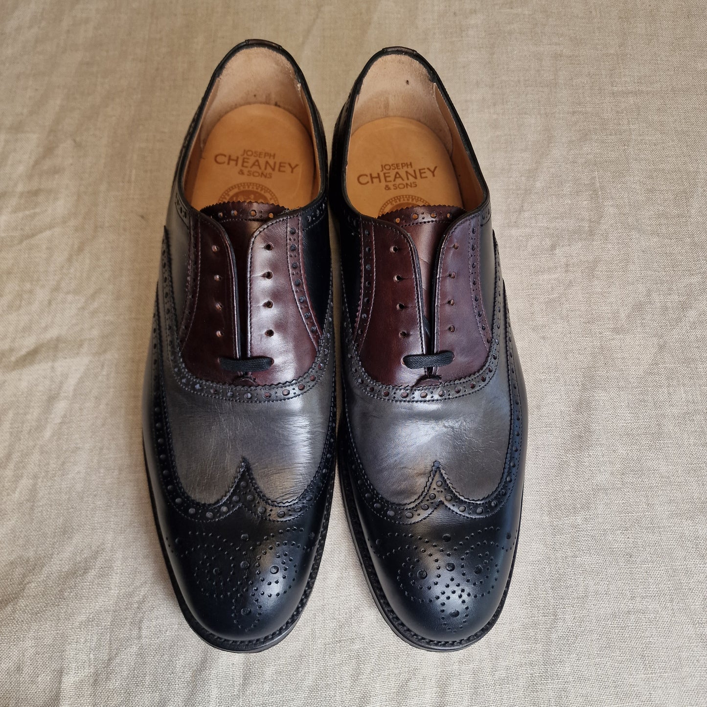 James II Black/Grey/Burgundy Calf (8F & 8.5F) Joseph Chenaey & Sons