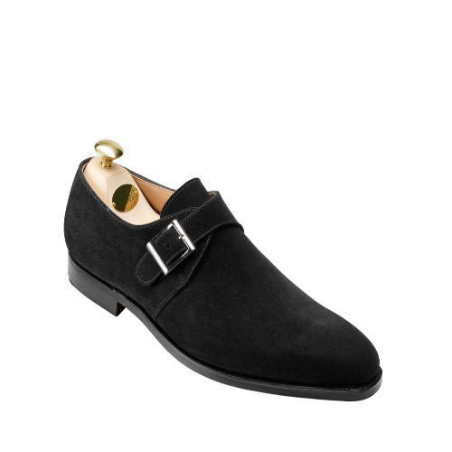 Monkton Black Calf Suede, Crockett & Jones