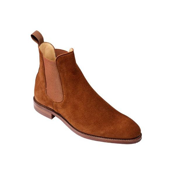 Bonnie Chelsea Boot, Polo Brown Calf Suede 'City' Crockett & Jones - Hammargruppen